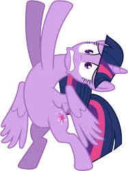Size: 5231x7000 | Tagged: safe, artist:kishmond, derpibooru import, twilight sparkle, twilight sparkle (alicorn), alicorn, pony, three's a crowd, .ai available, absurd resolution, bipedal, carrying, female, mare, simple background, solo, transparent background, vector