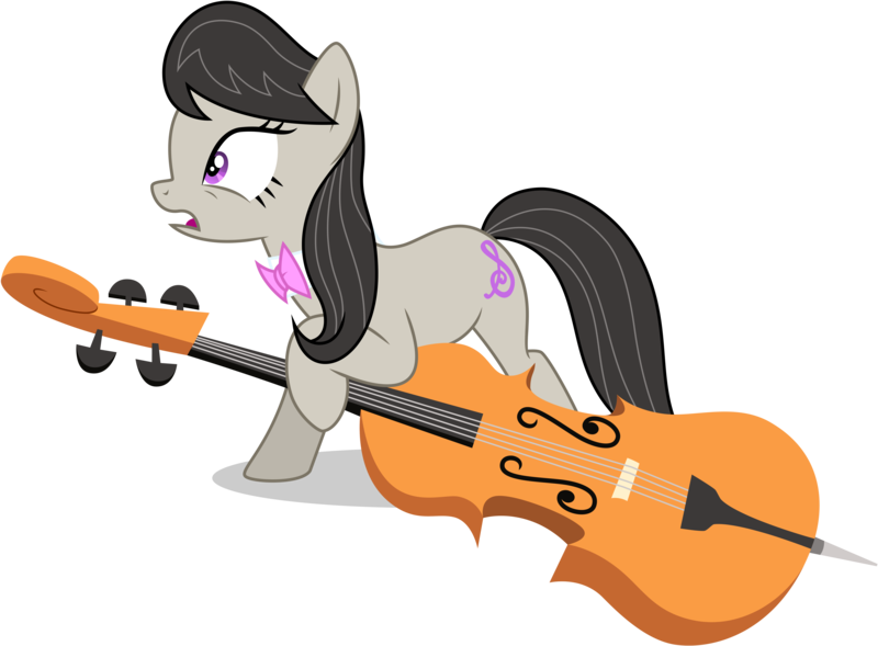 Size: 7637x5620 | Tagged: safe, artist:caliazian, derpibooru import, octavia melody, pony, slice of life (episode), absurd resolution, background pony, bowtie, cello, long mane, musical instrument, open mouth, simple background, solo, transparent background, vector