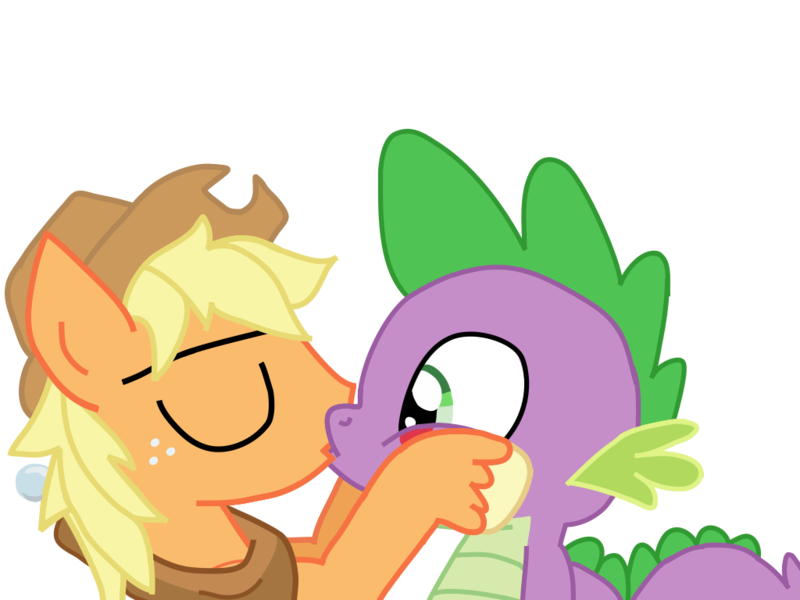 Size: 1024x768 | Tagged: and then spike was gay, applejack, applejack (male), applespike, applespike (gay), artist:ripped-ntripps, derpibooru import, female, freckles, gay, half r63 shipping, harness, hat, horse collar, kissing, male, rule 63, safe, shipping, spike, spike gets all the stallions, straight, tack