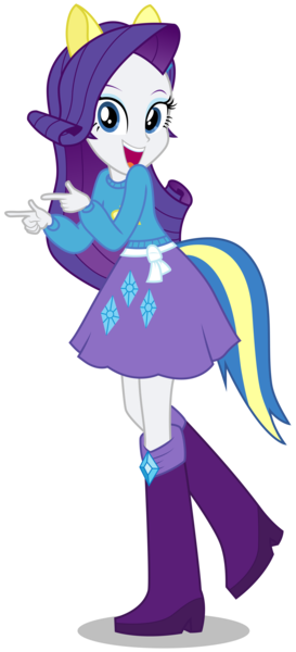 Size: 5000x11000 | Tagged: safe, artist:caliazian, derpibooru import, rarity, equestria girls, equestria girls (movie), absurd resolution, boots, canterlot high, clothes, helping twilight win the crown, looking at you, open mouth, pointing, raised leg, school spirit, shoes, simple background, skirt, solo, transparent background, vector, wondercolts, wondercolts uniform