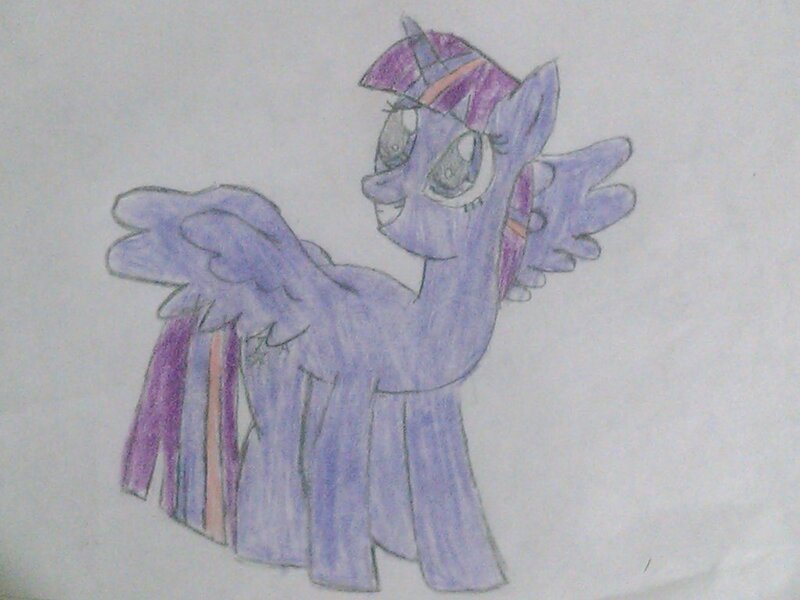 Size: 1024x768 | Tagged: safe, artist:brandonale, derpibooru import, twilight sparkle, twilight sparkle (alicorn), alicorn, pony, female, mare, solo, traditional art