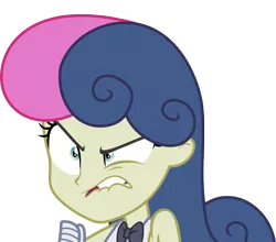 Size: 4296x3786 | Tagged: safe, artist:luckreza8, derpibooru import, bon bon, sweetie drops, all's fair in love and friendship games, equestria girls, friendship games, .svg available, absurd resolution, angry, background human, bon bon is not amused, bon bon is pissed, bowtie, clothes, gloves, inkscape, rage, rageface, simple background, solo, transparent background, unamused, vector