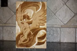 Size: 4040x2704 | Tagged: safe, artist:darkflame75, artist:earth-pony, derpibooru import, twilight sparkle, twilight sparkle (alicorn), alicorn, pony, female, mare, pyrography, traditional art, wood