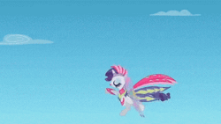 Size: 480x270 | Tagged: animated, butterfly wings, dancity, derpibooru import, graceful, rarity, safe, screencap, sonic rainboom (episode), spinning, wings