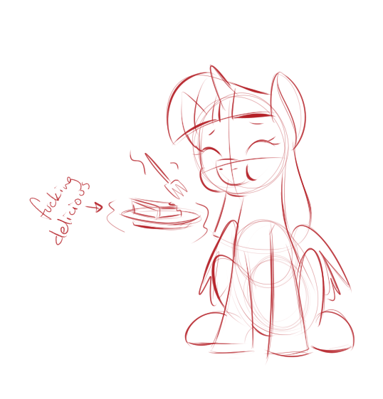 Size: 538x561 | Tagged: safe, artist:goat train, deleted from derpibooru, derpibooru import, twilight sparkle, twilight sparkle (alicorn), alicorn, pony, cake, cheesecake, cute, eating, female, food, mare, monochrome, sketch, solo, they're just so cheesy, this will not end well, vulgar