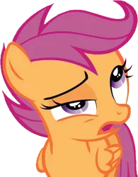 Size: 421x541 | Tagged: background removed, confused, derpibooru import, faic, hearts and hooves day, hearts and hooves day (episode), reaction image, safe, scootaloo, screencap, simple background, solo, transparent background, yuck