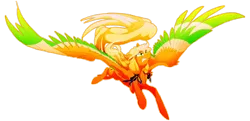 Size: 3500x1700 | Tagged: safe, artist:dormin-kanna, derpibooru import, ponified, ho-oh, pony, pokémon, simple background, solo, spread wings, transparent background, wings