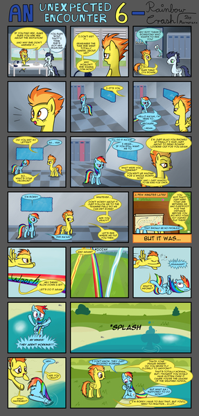 Size: 2700x5650 | Tagged: safe, artist:marmorexx, derpibooru import, fleetfoot, rainbow dash, soarin', spitfire, pony, comic:an unexpected encounter, comic