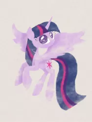 Size: 768x1024 | Tagged: safe, artist:lortstreet54, derpibooru import, twilight sparkle, twilight sparkle (alicorn), alicorn, pony, female, flying, mare, solo