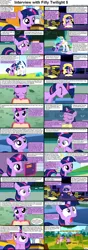 Size: 1282x3661 | Tagged: safe, derpibooru import, princess cadance, princess celestia, shining armor, twilight sparkle, alicorn, pony, comic:celestia's servant interview, book, canterlot, caption, comic, cs captions, cute, d:, eyes closed, female, filly, filly twilight sparkle, foal, frown, grin, gritted teeth, happy, head tilt, interview, kite, kite flying, levitation, looking up, magic, male, mare, open mouth, pushing, reading, smiling, stallion, swing, telekinesis, twiabetes, wide eyes, younger