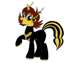 Size: 2824x2341 | Tagged: safe, artist:edcom02, artist:jmkplover, derpibooru import, ponified, insect, pony, unicorn, wasp, avengers, avengers: earth's mightiest heroes, clothes, costume, crossover, janet van dyne, marvel, simple background, spiders and magic: capcom invasion, spiders and magic: rise of spider-mane, transparent background