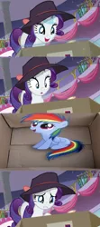 Size: 1920x4320 | Tagged: crossing the memes, derpibooru import, exploitable meme, fanfic:my little dashie, good people finding dash meme, meme, obligatory pony, rarity, rarity's package, safe