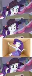 Size: 478x1135 | Tagged: safe, derpibooru import, rarity, pony, equestria girls, rarity investigates, exploitable meme, human ponidox, meme, rarity's package, self ponidox