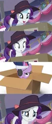 Size: 431x1025 | Tagged: box, derpibooru import, exploitable meme, future twilight, meme, metal gear, rarity, rarity investigates, rarity's package, safe, twilight sparkle