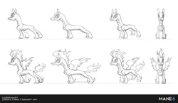 Size: 620x359 | Tagged: artist:lauren faust, community related, derpibooru import, dragon, hybrid, longma, mane of fire, monochrome, safe, them's fightin' herds, tianhuo