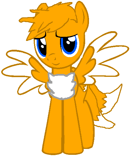 Size: 443x530 | Tagged: safe, artist:drugzrbad, artist:yamikarishadow6, derpibooru import, ponified, pony, miles "tails" prower, simple background, solo, sonic the hedgehog (series), transparent background