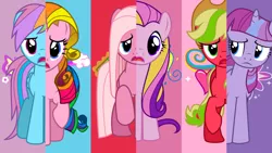 Size: 5100x2878 | Tagged: safe, artist:shutupsprinkles, derpibooru import, applejack (g3), fluttershy (g3), pinkie pie (g3), rainbow dash (g3), rarity (g3), twilight twinkle, pony, female, g3, g3 to g4, g4, generation leap, mare, recolor, what my cutie mark is telling me