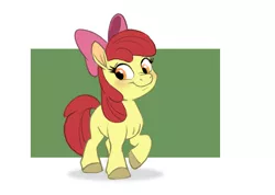Size: 701x499 | Tagged: safe, artist:anima-dos, artist:duo cartoonist, derpibooru import, apple bloom, earth pony, pony, adorabloom, apple bloom's bow, bow, cute, disney style, female, filly, hair bow, solo, style emulation