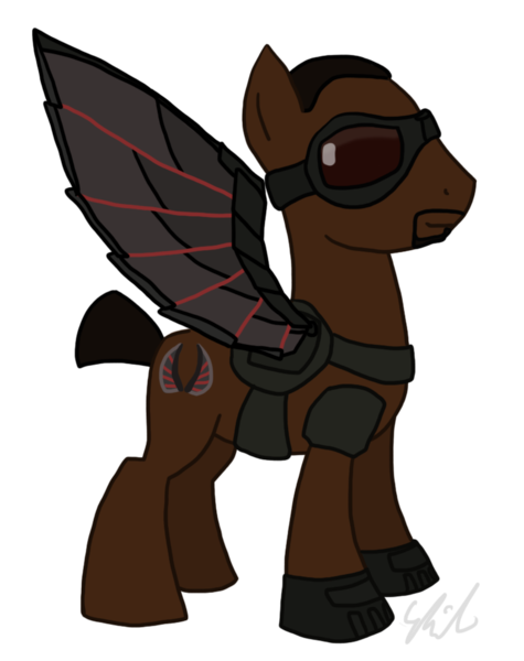 Size: 784x991 | Tagged: safe, artist:qemma, derpibooru import, ponified, pony, falcon (marvel comics), marvel, sam wilson, solo