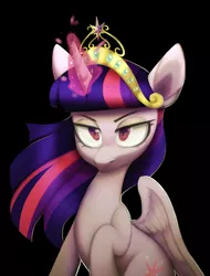 Size: 1290x1699 | Tagged: safe, artist:fensu-san, derpibooru import, twilight sparkle, twilight sparkle (alicorn), alicorn, pony, big crown thingy, element of magic, female, jewelry, mare, regalia, solo