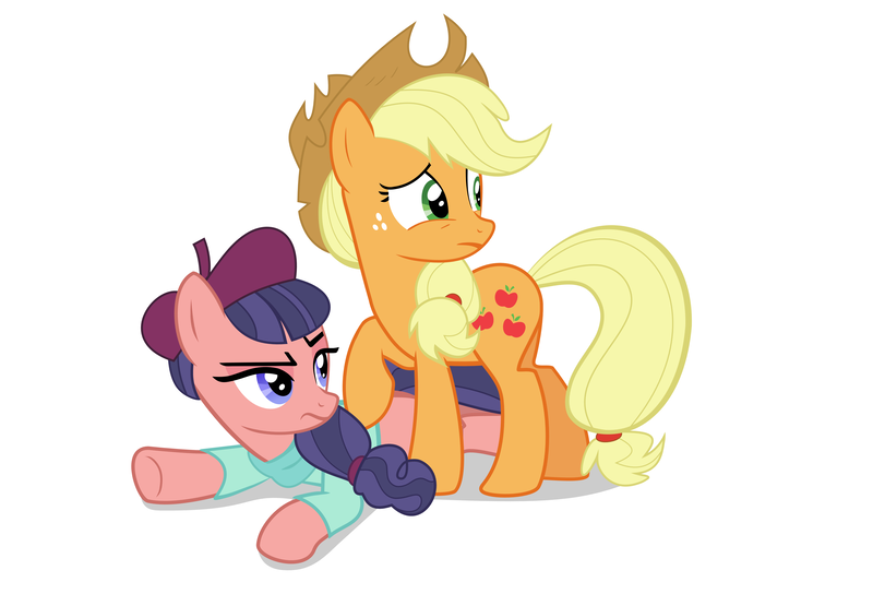 Size: 4968x3376 | Tagged: applejack, applejack's damaged hat, applejack's hat, cowboy hat, derpibooru import, hat, made in manehattan, method mares, raspberry beret, safe, stetson, unamused