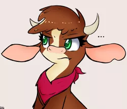 Size: 1280x1100 | Tagged: ..., arizona cow, artist:freefraq, community related, cow, derpibooru import, impossibly large ears, safe, solo, them's fightin' herds