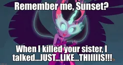 Size: 946x500 | Tagged: safe, derpibooru import, sci-twi, twilight sparkle, equestria girls, friendship games, caption, image macro, judge doom, meme, midnight sparkle, midnight sparkle's lines, text, who framed roger rabbit