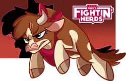 Size: 3302x2126 | Tagged: arizona cow, artist:xwhitedreamsx, bandana, cloven hooves, community related, cow, derpibooru import, female, safe, simple background, solo, them's fightin' herds, transparent background