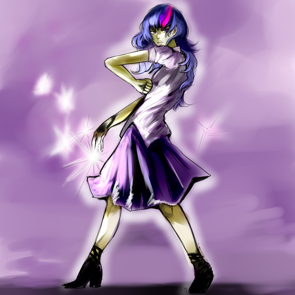 Size: 1024x1024 | Tagged: artist:dedalocious, derpibooru import, human, humanized, jojo's bizarre adventure, safe, solo, twilight sparkle