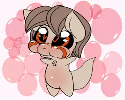 Size: 1280x1024 | Tagged: safe, artist:digitaldomain123, derpibooru import, oc, oc:wittle digi, unofficial characters only, pony, :t, aweeg*, bipedal, blushing, bubble, cute, looking up, puffy cheeks, smiling, solo, weapons-grade cute