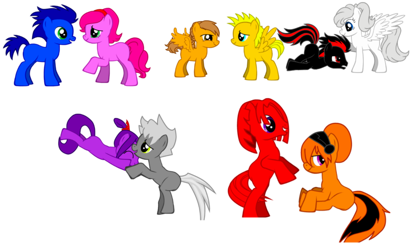 Size: 1344x800 | Tagged: safe, artist:donamorteboo, derpibooru import, ponified, pony, pony creator, amy rose, blaze the cat, cream the rabbit, female, knuckles the echidna, male, miles "tails" prower, rouge the bat, shade the echidna, shadow the hedgehog, shipping, silver the hedgehog, simple background, sonic the hedgehog (series), straight, transparent background