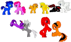 Size: 1344x800 | Tagged: safe, artist:donamorteboo, derpibooru import, ponified, pony, pony creator, amy rose, blaze the cat, cream the rabbit, female, knuckles the echidna, male, miles "tails" prower, rouge the bat, shade the echidna, shadow the hedgehog, shipping, silver the hedgehog, simple background, sonic the hedgehog (series), straight, transparent background