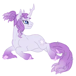 Size: 700x700 | Tagged: safe, artist:darkodraco, derpibooru import, tree of harmony, oc, oc:harmony (heilos), ponified, unofficial characters only, classical unicorn, pony, unicorn, cloven hooves, flower, flower in hair, leonine tail, solo, unshorn fetlocks