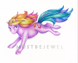 Size: 563x453 | Tagged: artist:mustbejewel, derpibooru import, g3, rarity (g3), safe, solo, traditional art