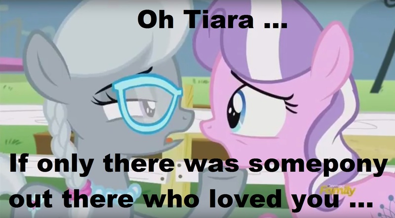 Size: 1672x923 | Tagged: caption, crusaders of the lost mark, derpibooru import, diamond tiara, frozen (movie), if only somebody loved you, image macro, meme, safe, screencap, silver spoon, text