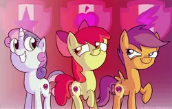 Size: 8000x5073 | Tagged: absurd resolution, apple bloom, artist:wawtoons, crusaders of the lost mark, cutie mark, cutie mark crusaders, derpibooru import, safe, scootaloo, sweetie belle, the cmc's cutie marks