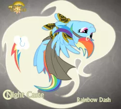 Size: 1280x1151 | Tagged: safe, artist:rhanite, derpibooru import, rainbow dash, pegasus, pony, abstract background, anima banner, crossover, exalted, female, flying, gray background, mare, photoshop, simple background, solar exalted, solo