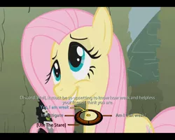 Size: 750x600 | Tagged: dead source, source needed, useless source url, safe, derpibooru import, edit, edited screencap, screencap, discord, fluttershy, earth pony, pony, the return of harmony, crossover, dialogue wheel, female, mare, mass effect, solo