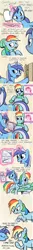 Size: 650x4943 | Tagged: safe, artist:flavinbagel, derpibooru import, minuette, rainbow dash, pegasus, pony, unicorn, ask gamer ponies, ask, dentist, female, mare