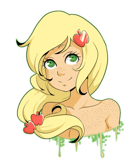 Size: 480x590 | Tagged: applejack, artist:ssenarrya, bare shoulder portrait, bare shoulders, chest freckles, cute, derpibooru import, female, freckles, human, humanized, jackabetes, safe, shoulder freckles, simple background, solo, transparent background