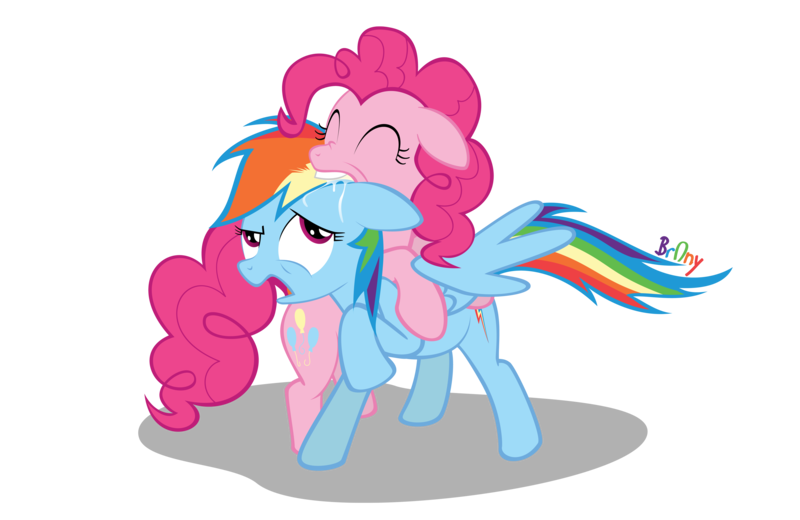 Size: 4000x2600 | Tagged: safe, artist:br0ny, derpibooru import, pinkie pie, rainbow dash, earth pony, pegasus, pony, biting, drool, female, lesbian, mare, pinkiedash, shipping, simple background, taste the rainbow, transparent background