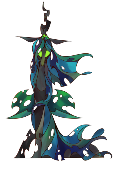 Size: 2400x3552 | Tagged: safe, artist:pashapup, derpibooru import, queen chrysalis, changeling, changeling queen, female, glowing eyes, high res, image, png, simple background, sitting, solo, transparent background