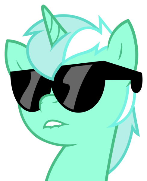 Size: 4069x4999 | Tagged: safe, artist:mickeymonster, artist:zutheskunk traces, derpibooru import, lyra heartstrings, pony, unicorn, absurd resolution, bust, dat butt, female, lip bite, mare, portrait, reaction image, simple background, solo, sunglasses, transparent background, vector, vector trace