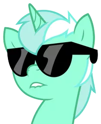 Size: 4069x4999 | Tagged: safe, artist:mickeymonster, artist:zutheskunk traces, derpibooru import, lyra heartstrings, pony, unicorn, absurd resolution, bust, dat butt, female, lip bite, mare, portrait, reaction image, simple background, solo, sunglasses, transparent background, vector, vector trace