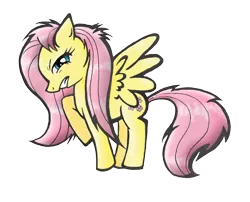 Size: 650x524 | Tagged: dead source, safe, artist:kittenshy, derpibooru import, fluttershy, pegasus, pony, adobe imageready, angry, female, flutterbitch, mare, simple background, solo, transparent background