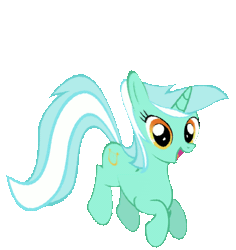 Size: 432x458 | Tagged: safe, derpibooru import, lyra heartstrings, pony, unicorn, animated, bouncing, distortion, female, gif, mare, simple background, solo, transparent background, wat