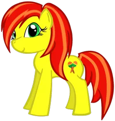 Size: 632x663 | Tagged: safe, artist:funnybone-mlp, derpibooru import, fiesta flair, earth pony, pony, female, g3, g3 to g4, generation leap, mare, simple background, solo, transparent background