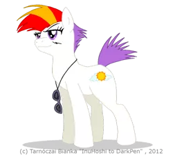 Size: 800x751 | Tagged: safe, artist:inuhoshi-to-darkpen, derpibooru import, sunny daze (g3), earth pony, pony, female, g3, g3 to g4, generation leap, mare, solo, sunglasses