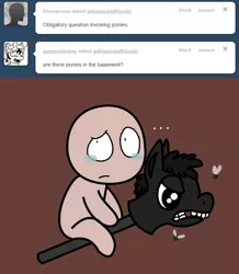 Size: 646x742 | Tagged: a pony, artist needed, ask, ask isaac and friends, derpibooru import, isaac, safe, the binding of isaac, tumblr