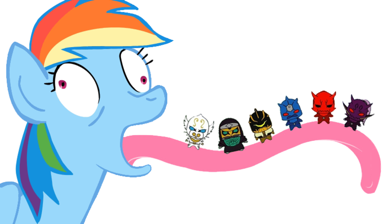 Size: 809x466 | Tagged: artist needed, safe, derpibooru import, rainbow dash, pegasus, pony, a climax on the mouth, deneb, derp, female, imagin, imagin anime, kamen rider, kamen rider den-o, kintaros, mare, momotaros, ryuutaros, seig, urataros